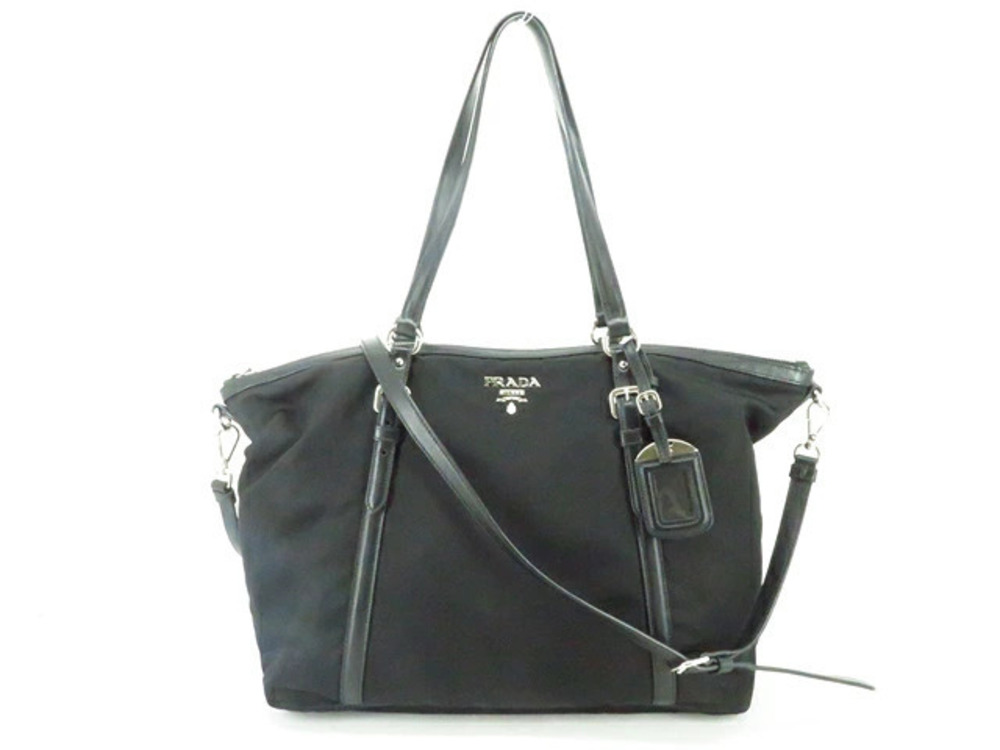 Prada Bag Shoulder Calfskin Black